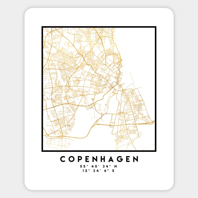 COPENHAGEN DENMARK CITY STREET MAP ART Sticker by deificusArt